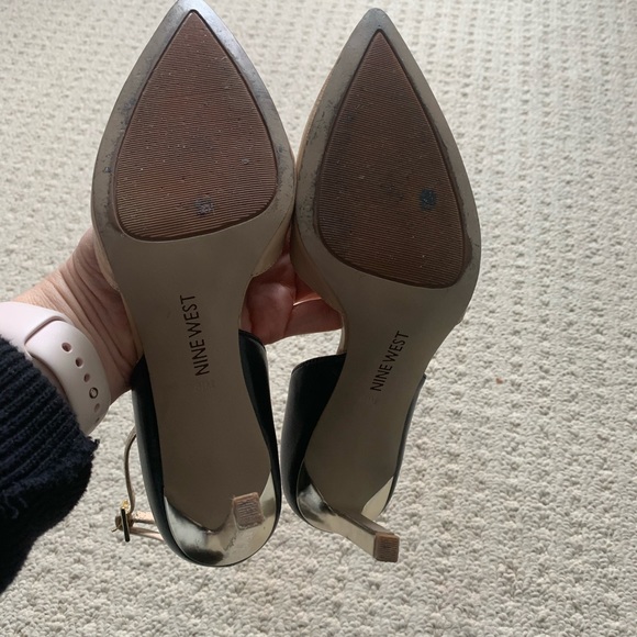 Nine West pumps ankle strap nude black gold - Picture 4 of 5